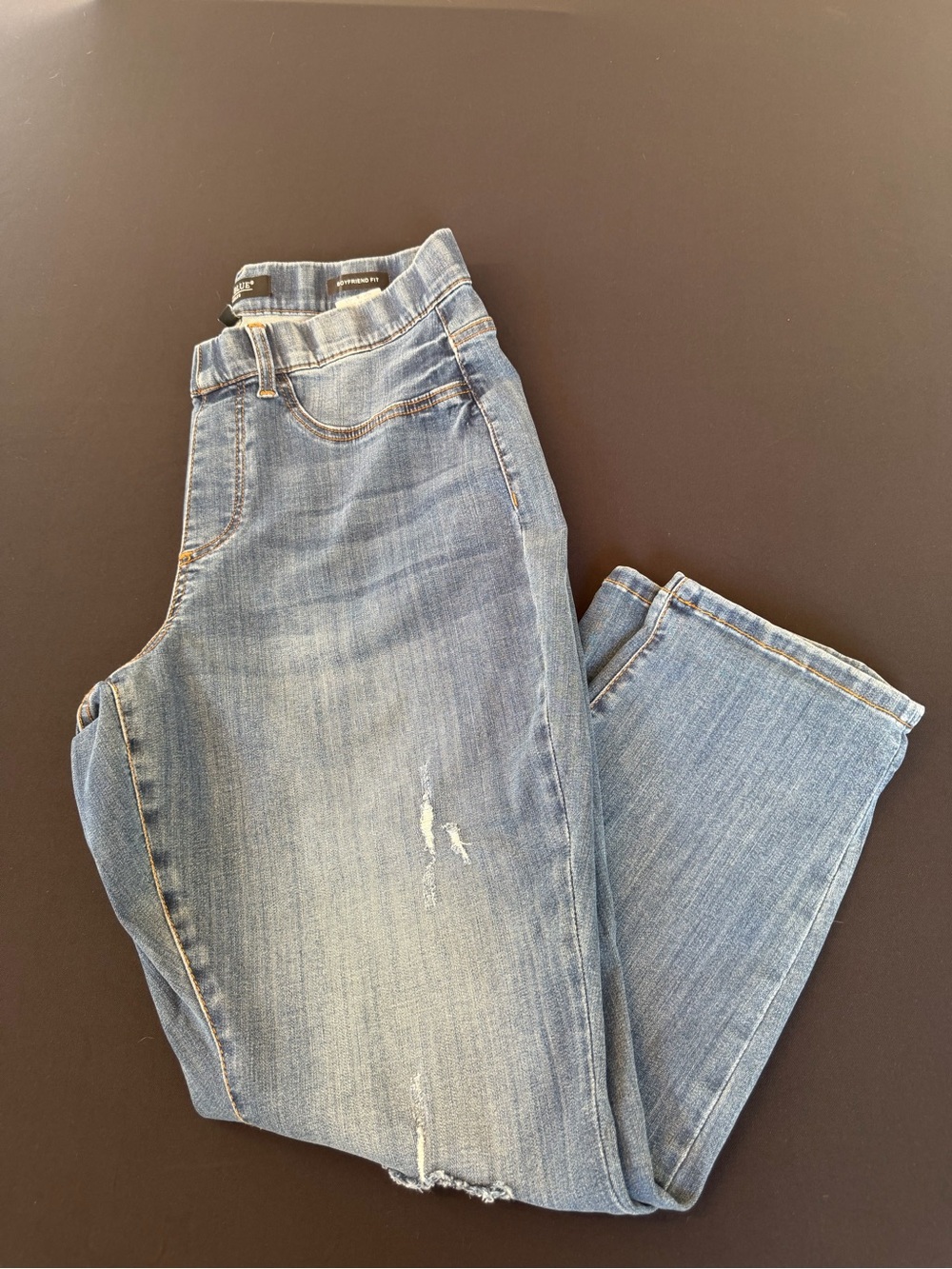 Judy Blue Light Blue Boyfriend Jeans with Subtle Distressing 16